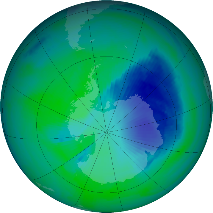 Ozone Map 1999-12-09